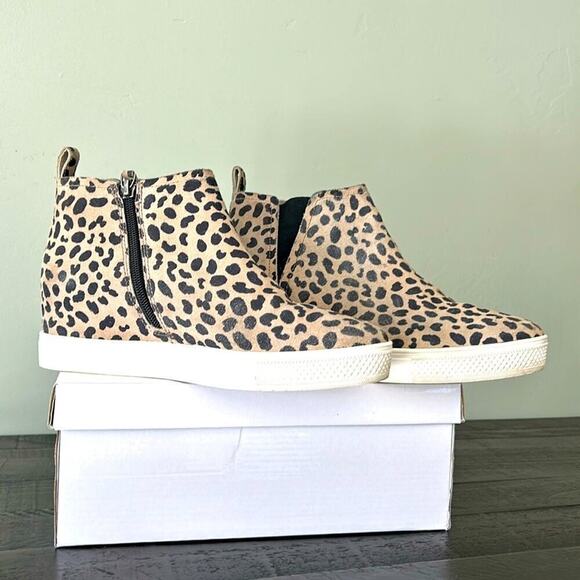 Caslon Shoes - Caslon Womens Size 9 Aidy Water Resistant Leopard Sneakers Platform Leather​​​